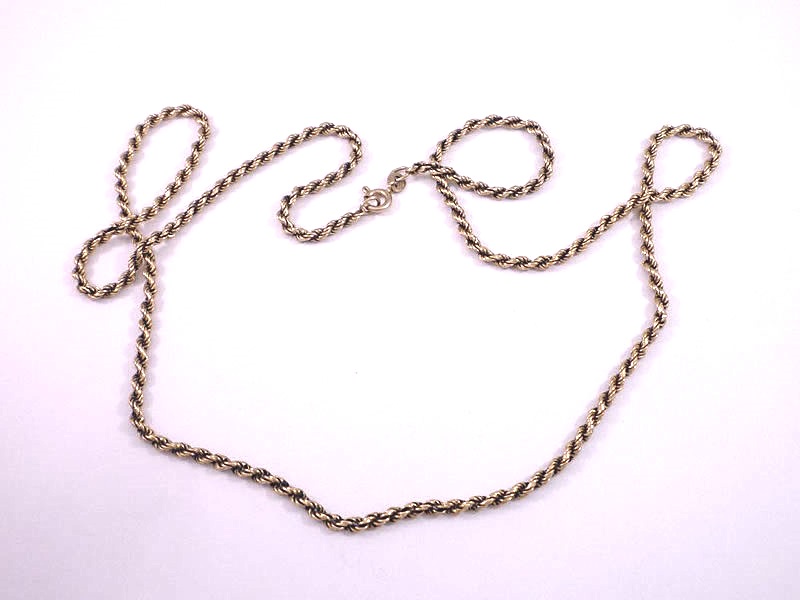 9CT GOLD, ROPE CHAIN (1)